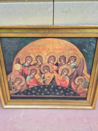 Cuadro religioso ángeles música