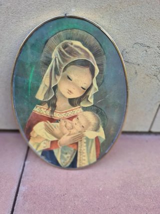 Cuadro religioso Virgen y Niño