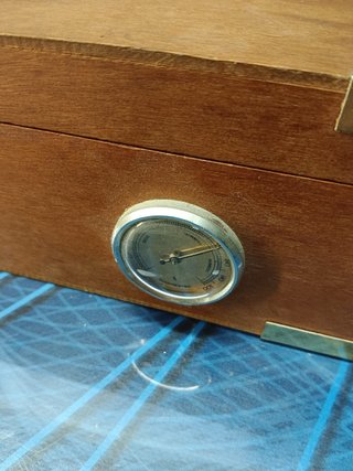 Higrómetro, Humidificador de madera , cedro español, Vegafina + Habanos cohiba