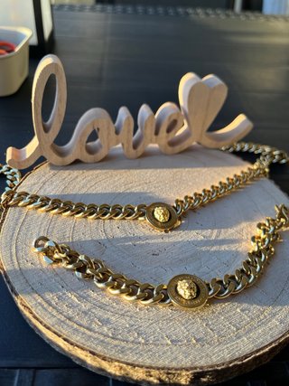 Conjunto Guess Cadena y Pulsera Acero inoxidable