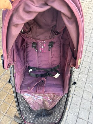 Carrito de bebé morado