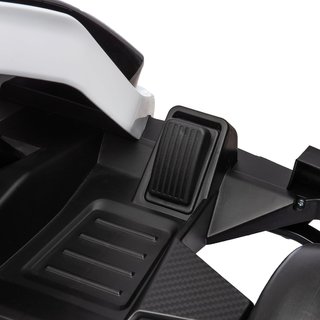 Go Kart Eléctrico para Niños de 6-12 Años 24V 6-12Km/H Con Asiento Regulable, 2 Motores, Drift Go-Kart Con Claxon, Luces Y Música, Blanco