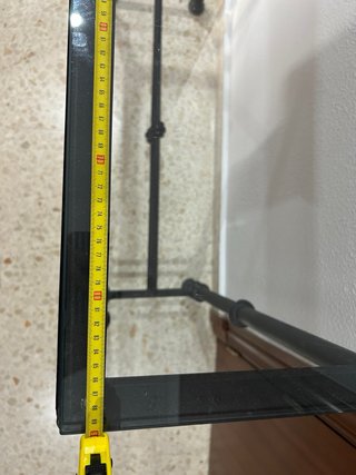 Consola Hierro Forjado Cristal Negra Hecha a mano