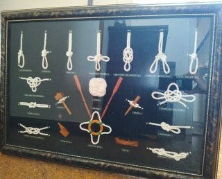 Cuadro de nudos marineros decorativo