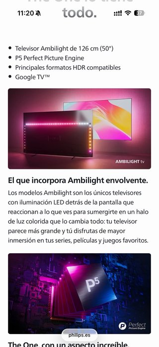 TV Philips 50 4K UHD LED 8500 Series