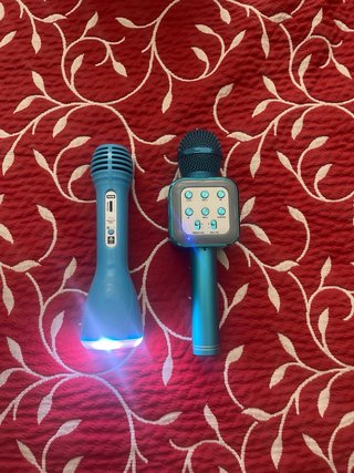 2 Micrófonos Karaoke Azules