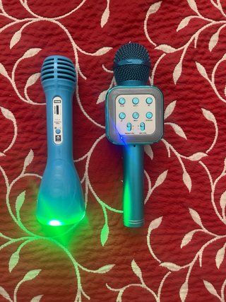 2 Micrófonos Karaoke Azules