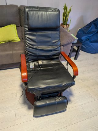 Sillón masaje y calor cuero