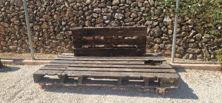 Sofá Palet Exterior + 3 Cojines