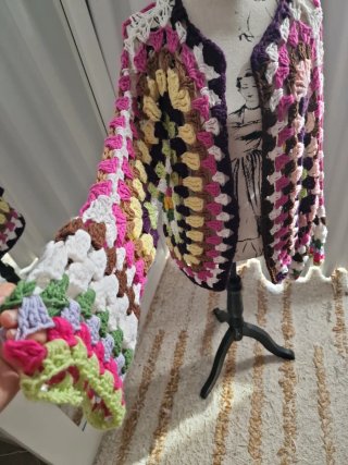 Chaqueta Crochet Multicolor Talla Única