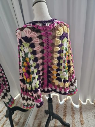 Chaqueta Crochet Multicolor Talla Única