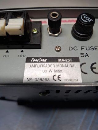 Amplificador, Fonestar MA-25T