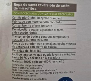 Funda Nórdica Reversible Satén Microfibra