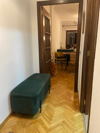 Baúl banco terciopelo verde SKLUM
