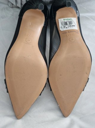 Zapatos de tacón Lodi charol y rejilla negros