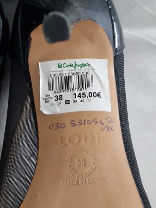 Zapatos de tacón Lodi charol y rejilla negros