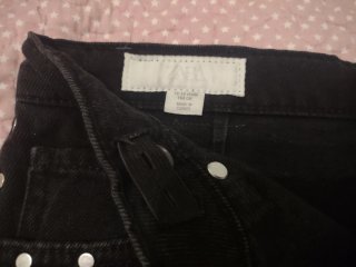 Falda tejana negra con tachuelas talla 13-14 años