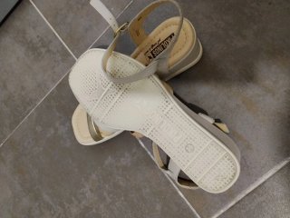 Sandalias Pikolinos Talla 38 Beige/Oro/Blanco