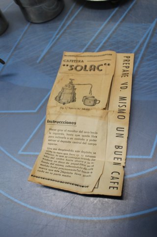 Antigua cafetera Solac de alcohol o eléctrica. Incluye manual.