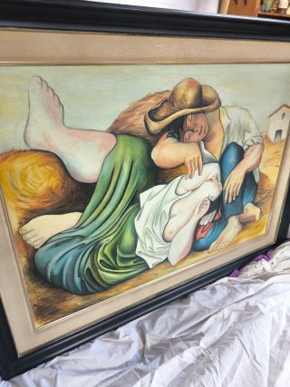 Oleo reproducción Picasso El descanso