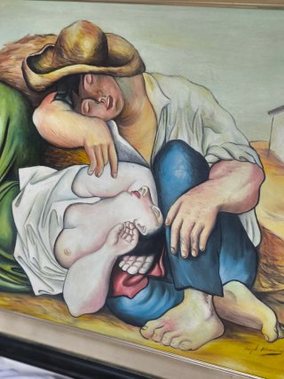Oleo reproducción Picasso El descanso