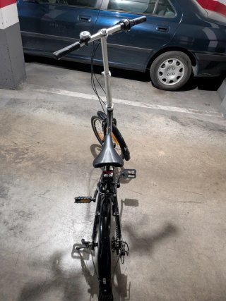Bicicleta Plegable Urbana Negra