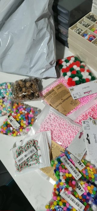 Lote materiales para bolas de Navidad