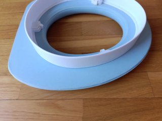Adaptador acolchado azul para inodoro