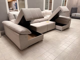 SOFA CAMA MODULAR EN FORMA DE U + DOBLE ARCON