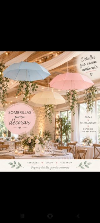 Sombrillas para decoración de eventos