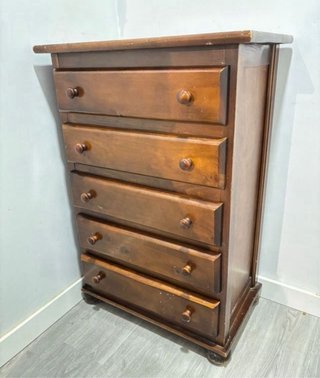 Cómoda de madera con 6 cajones