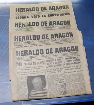 Heraldo de Aragón. Periódicos antiguos. Años 40, 50 y 70.