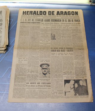 Heraldo de Aragón. Periódicos antiguos. Años 40, 50 y 70.