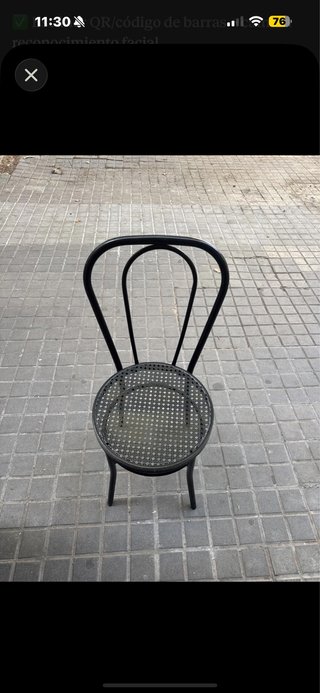 Sillas estilo Thonet metal negro