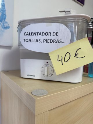 Calentador de toallas y piedras