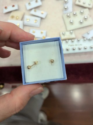 Pendientes Bolas Oro 18k 4mm
