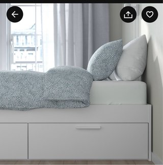Cama Brinmes Ikea 140x200 con cajones