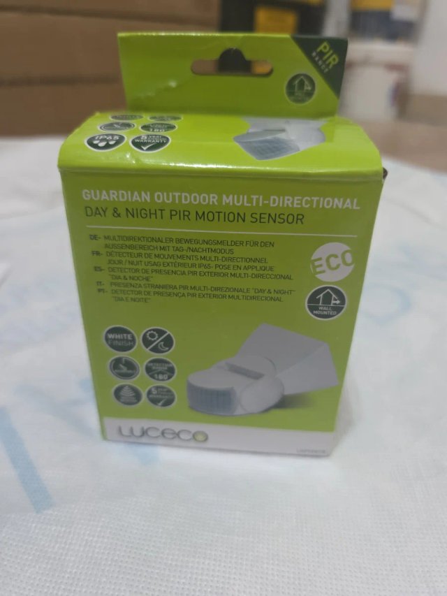 Detector Movimiento Luceco Guardian LED Exterior