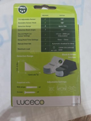 Detector Movimiento Luceco Guardian LED Exterior