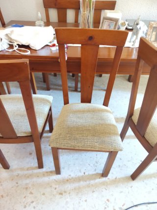 6 Sillas Madera Pino Salón