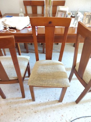 6 Sillas Madera Pino Salón