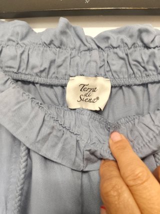 Pantalón ancho azul