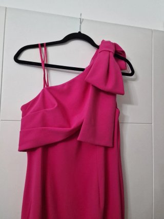 Vestido largo fucsia Adriana Papell