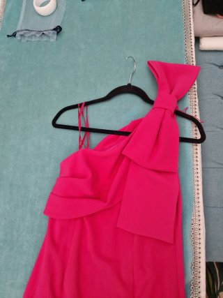 Vestido largo fucsia Adriana Papell