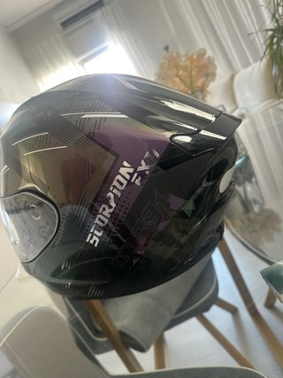 Casco Scorpion EXO 391 Negro y Morado