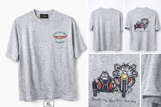 Camiseta T-XL De Moto Road To Pacific Ocean