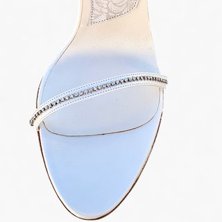 Sandalias blancas de piel | Nuevas | Tacón 7,5 cm