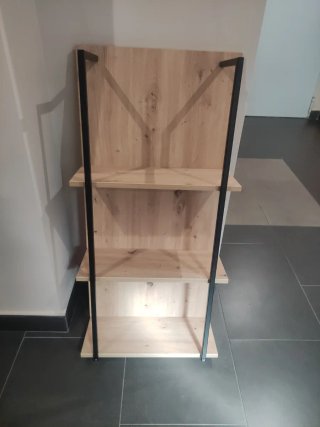 Estantería madera y metal