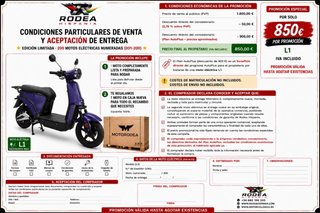 Scooter Eléctrico Rodea Hispania L10 Morado