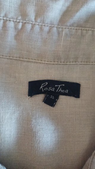 Abito vintage lino rosa thea taglia 55